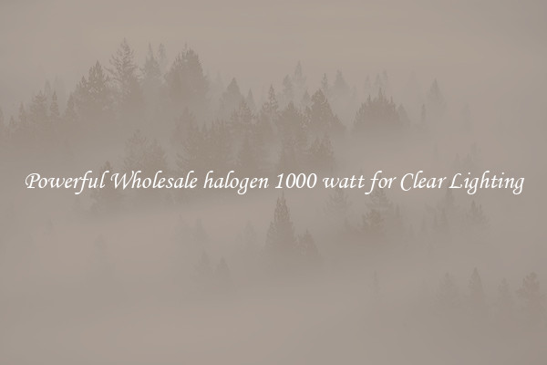 Powerful Wholesale halogen 1000 watt for Clear Lighting