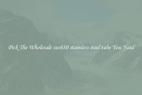 Pick The Wholesale sus630 stainless steel tube You Need
