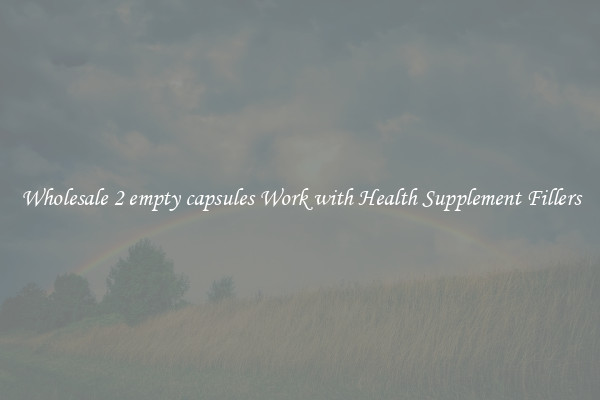 Wholesale 2 empty capsules Work with Health Supplement Fillers