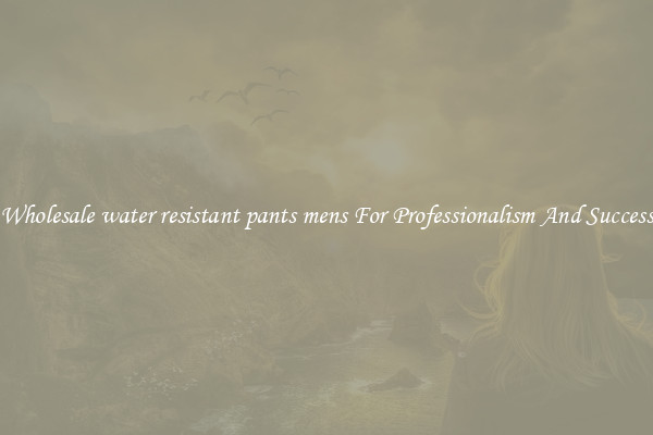 Wholesale water resistant pants mens For Professionalism And Success