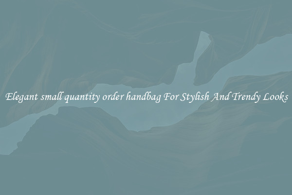 Elegant small quantity order handbag For Stylish And Trendy Looks