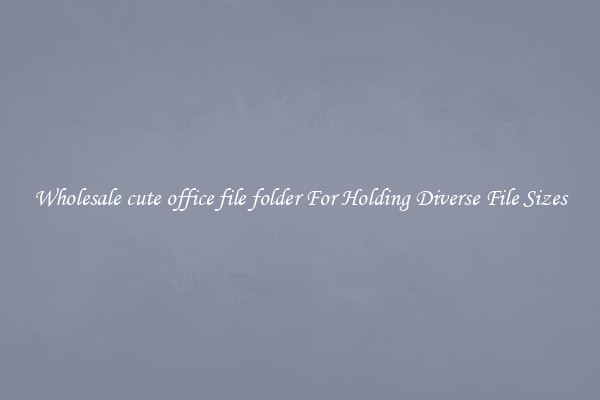 Wholesale cute office file folder For Holding Diverse File Sizes