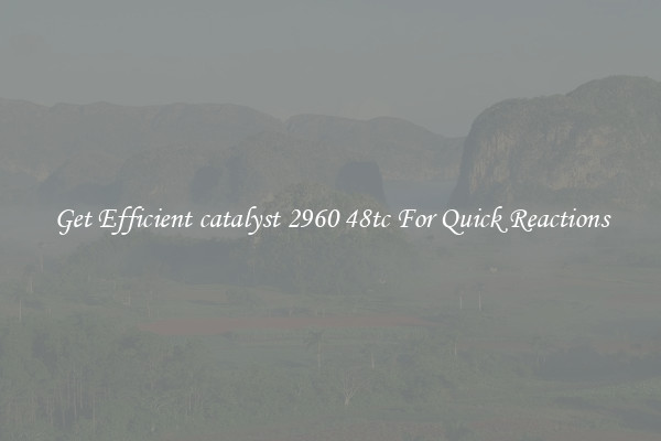 Get Efficient catalyst 2960 48tc For Quick Reactions