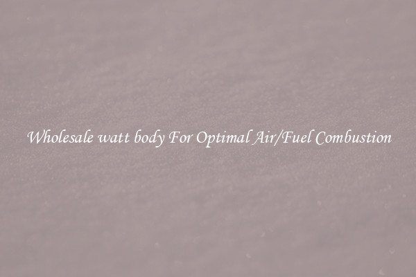 Wholesale watt body For Optimal Air/Fuel Combustion