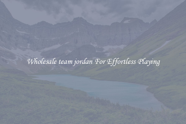 Wholesale team jordan For Effortless Playing