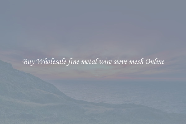 Buy Wholesale fine metal wire sieve mesh Online